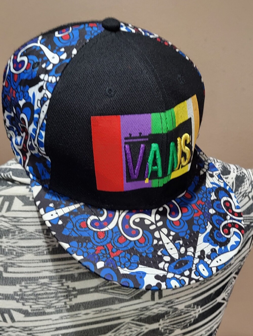 Vans Rainbow Logo Floral Snapback Hat